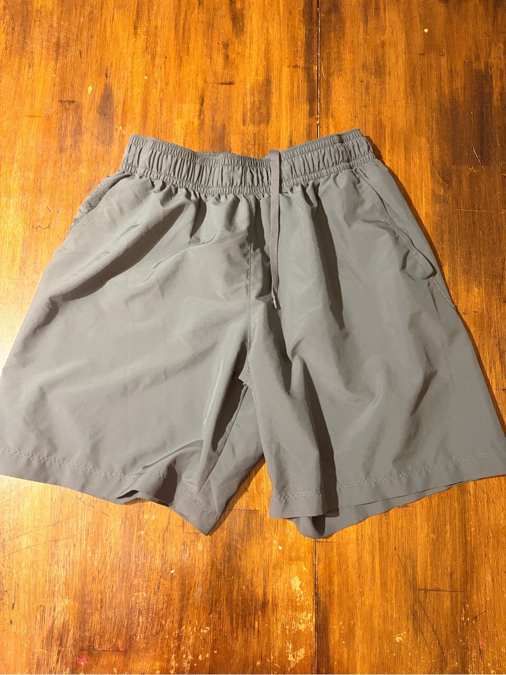 Under Armour Boys Gray Athletic Drawstring Shorts